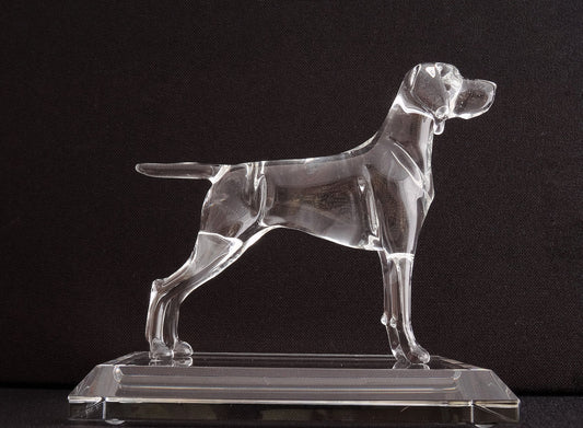 Elegant Handcrafted Vizsla Sculpture with Display Base