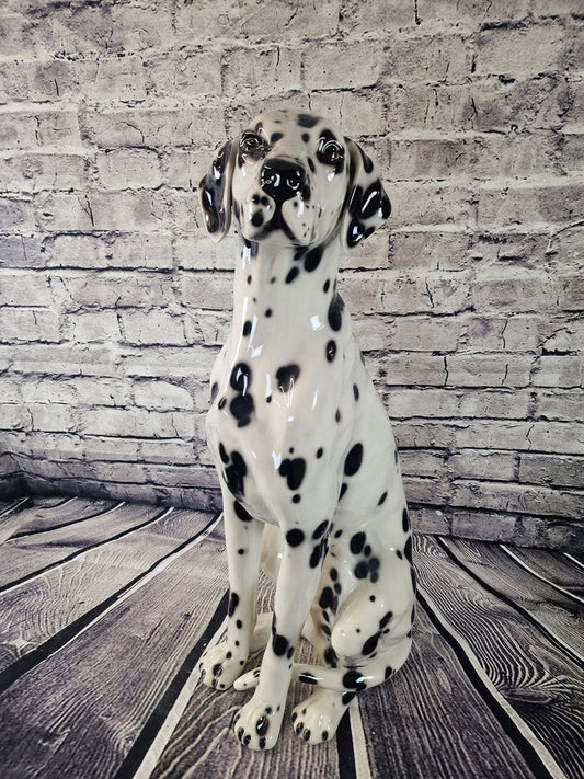 Elegant Sitting Dalmatian Statue